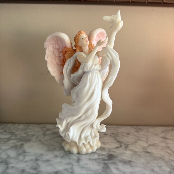 Seraphim Classics Angel Figurine with Dove “The Dedication Angel” Roman, Inc. - Picture 1 of 5